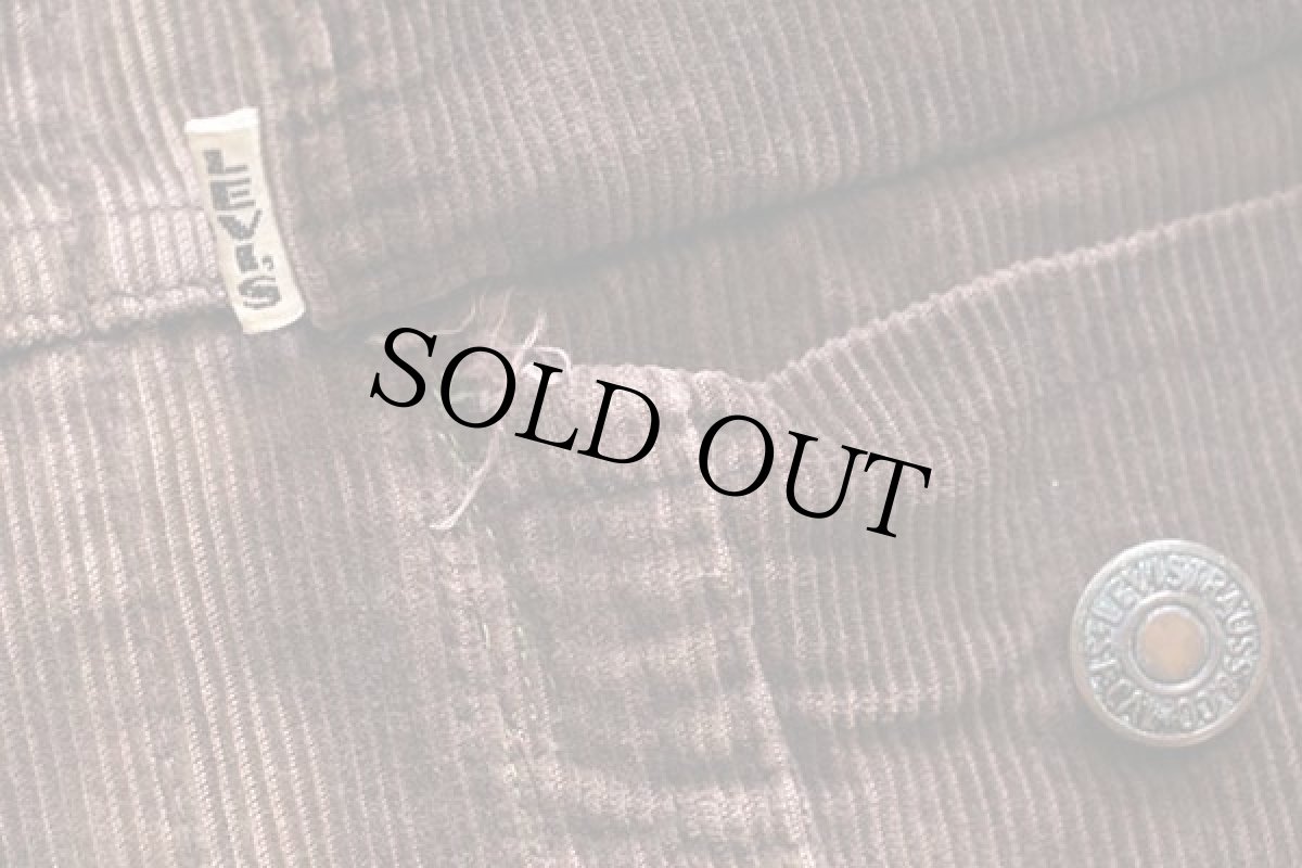 画像5: 70s LEVI'Sリーバイス BIGE コーデュロイジャケット ボロ 焦げ茶 (5)