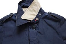 画像3: WOOLRICH JOHN RICH&BROS. ウールリッチ チンスト付き 60/40 ステンカラーコート 紺 M (3)