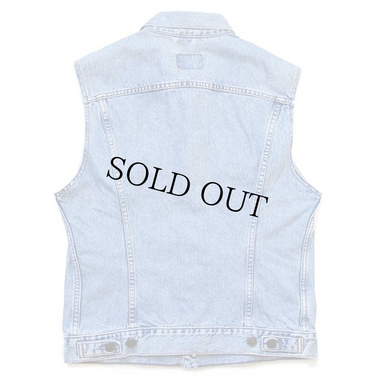 画像2: 90s Levi'sリーバイス 70401 デニムベスト L★ユーロ (2)