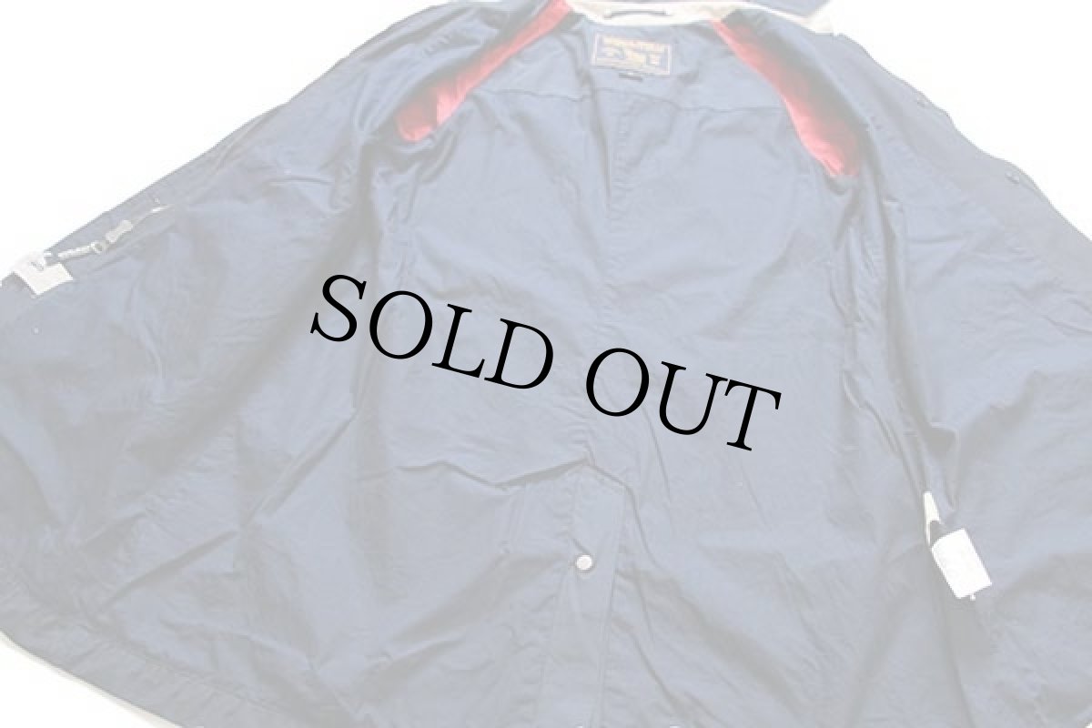 画像5: WOOLRICH JOHN RICH&BROS. ウールリッチ チンスト付き 60/40 ステンカラーコート 紺 M (5)