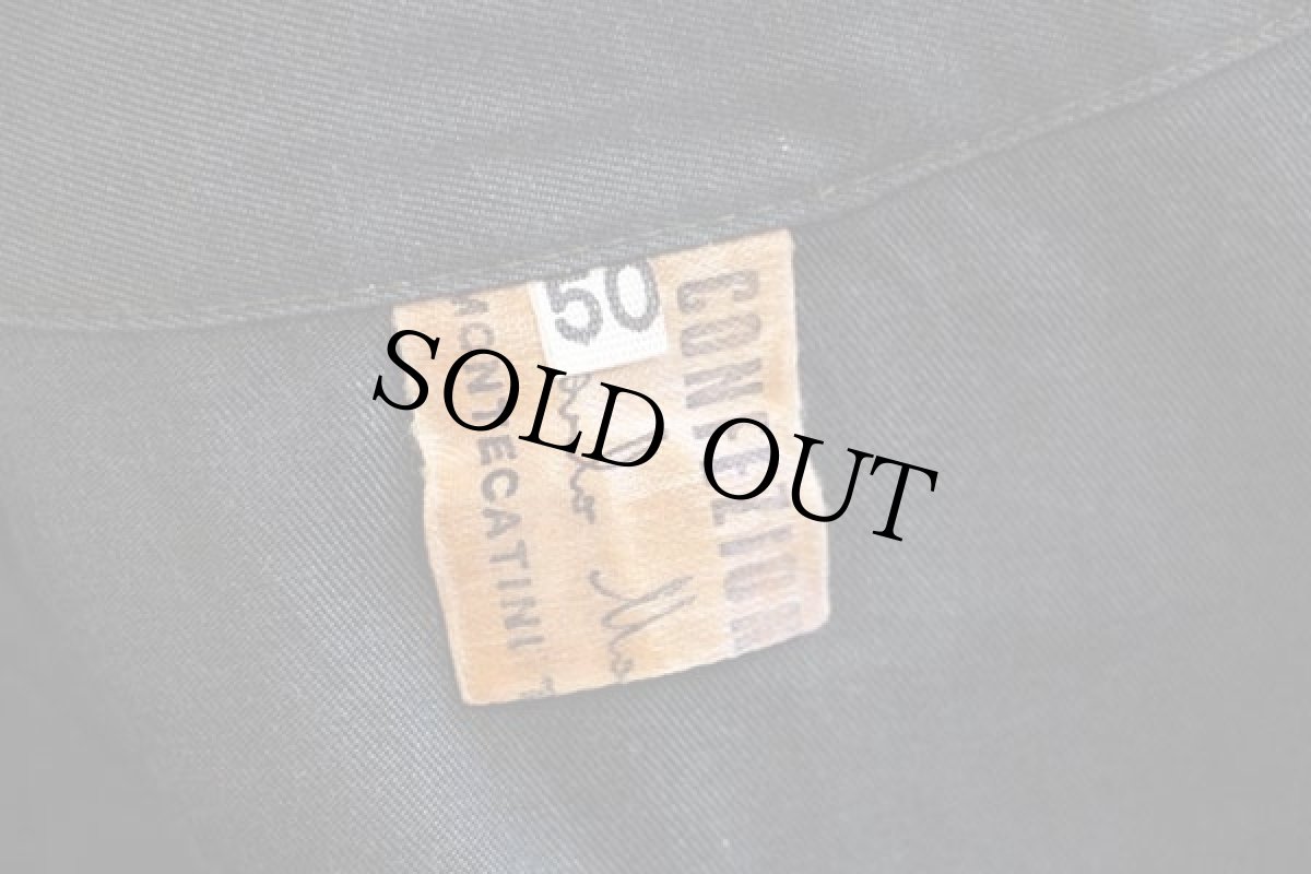 画像4: ビンテージ UNKNOWN コットンツイル ハンティングベスト 深緑 50 (4)