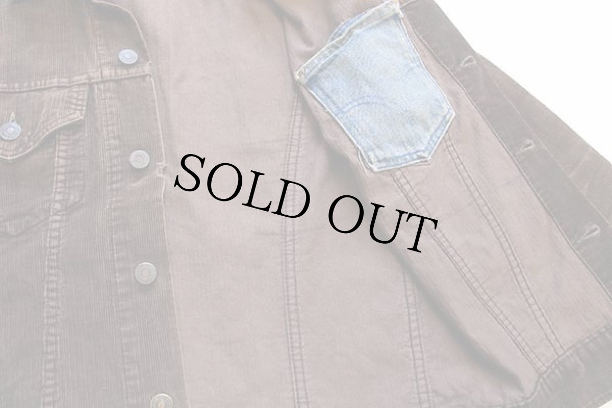 画像7: 70s LEVI'Sリーバイス BIGE コーデュロイジャケット ボロ 焦げ茶 (7)