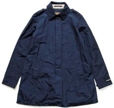 画像1: WOOLRICH JOHN RICH&BROS. ウールリッチ チンスト付き 60/40 ステンカラーコート 紺 M (1)