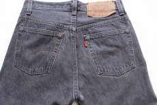 画像5: 90s USA製 Levi'sリーバイス 501 カットオフ 先染め ブラック デニムパンツ w28 (5)