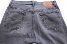 画像5: 90s USA製 Levi'sリーバイス 501 ブラック デニムパンツ w34 L32★10 (5)