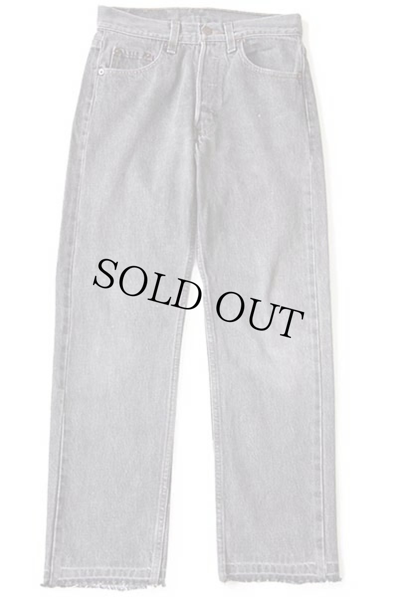 画像2: 90s USA製 Levi'sリーバイス 501 カットオフ 先染め ブラック デニムパンツ w28 (2)