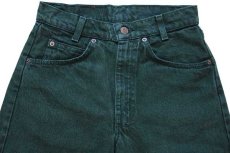 画像4: 90s USA製 Levi'sリーバイス 560 カラーデニムパンツ 後染め 緑 w27 L30 STUDENT (4)