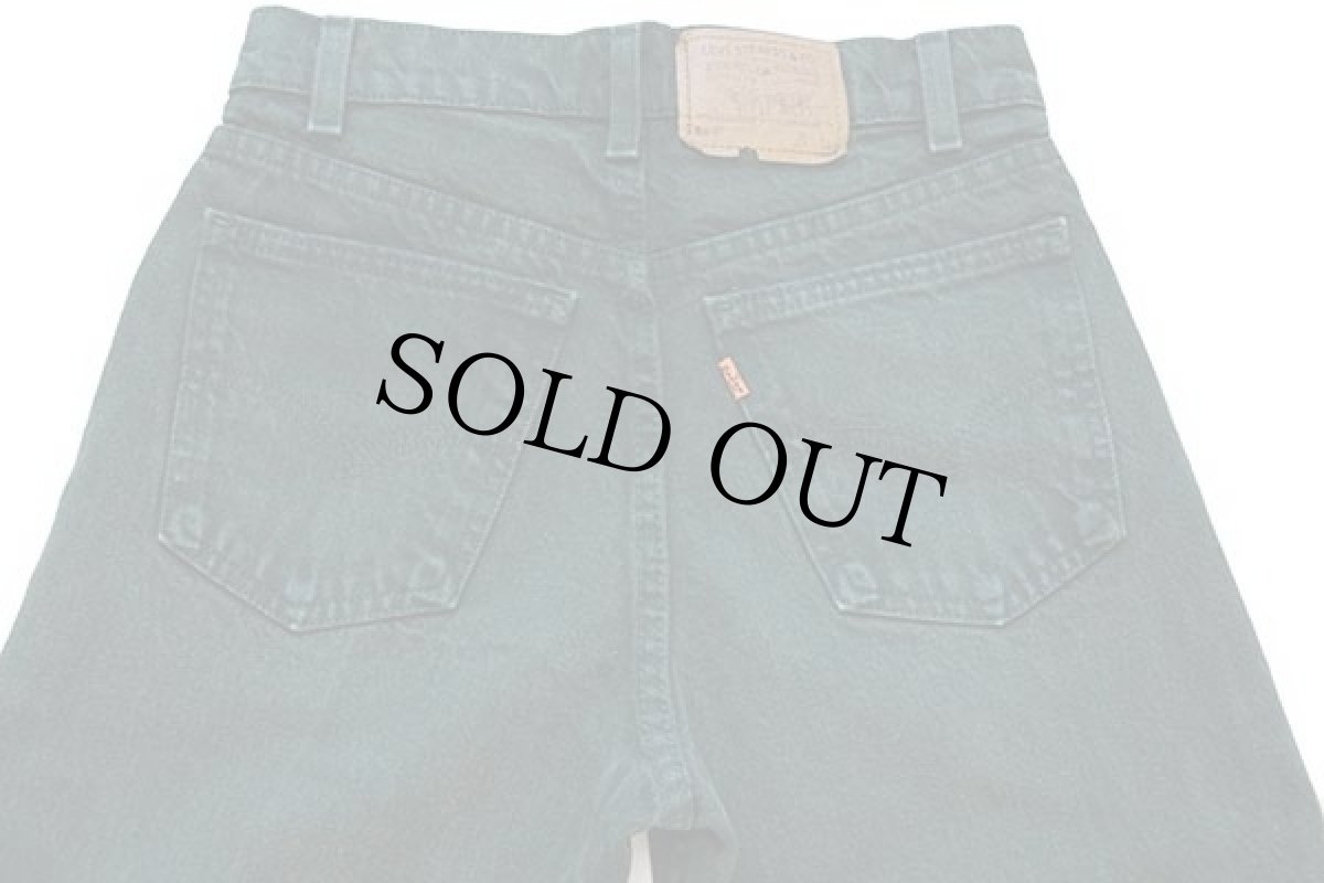 画像5: 90s USA製 Levi'sリーバイス 560 カラーデニムパンツ 後染め 緑 w27 L30 STUDENT (5)