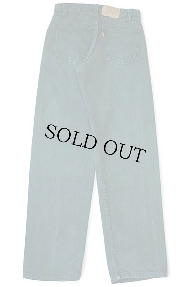 画像3: 90s USA製 Levi'sリーバイス 560 カラーデニムパンツ 後染め 緑 w27 L30 STUDENT (3)