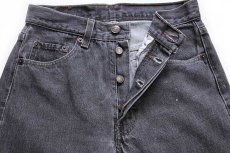 画像4: 90s USA製 Levi'sリーバイス 501 カットオフ 先染め ブラック デニムパンツ w28 (4)