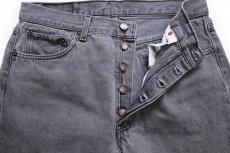 画像4: 90s USA製 Levi'sリーバイス 501 ブラック デニムパンツ w34 L32★10 (4)