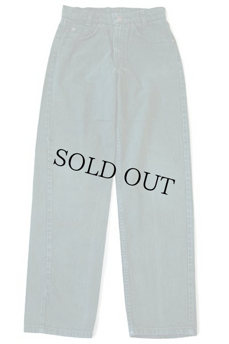 画像2: 90s USA製 Levi'sリーバイス 560 カラーデニムパンツ 後染め 緑 w27 L30 STUDENT (2)