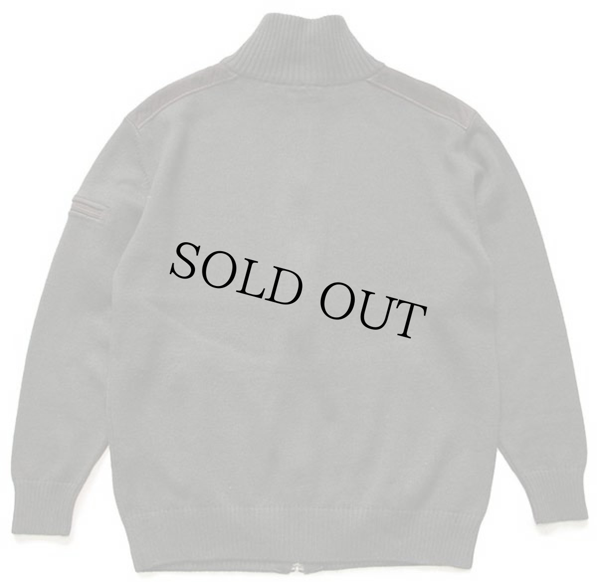 画像2: ハンガリー製 Emidio Tucci ショルダーパッチ ハイネック ウール×アクリルニット フルジップ セーター オリーブ 4 (2)