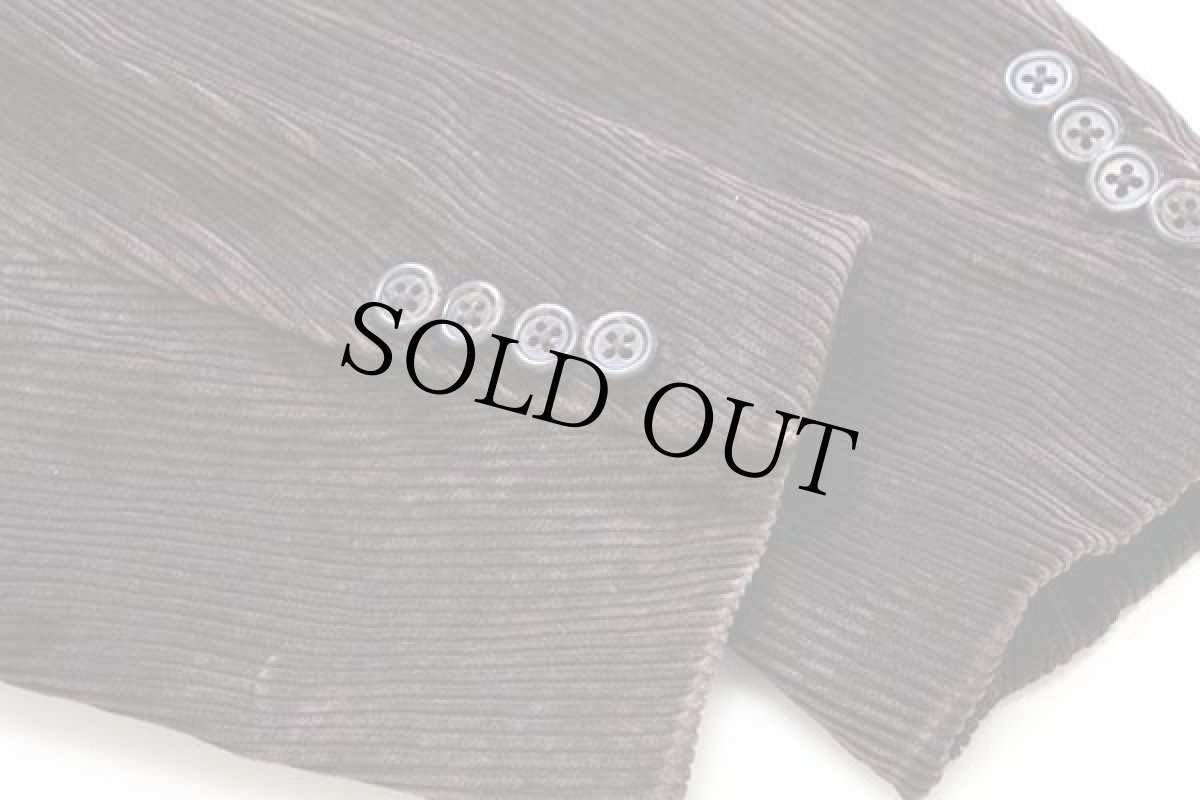 画像6: 90s イタリア製 ポロ ラルフローレン 3つボタン 太畝 コーデュロイ テーラードジャケット 焦げ茶 50 (6)