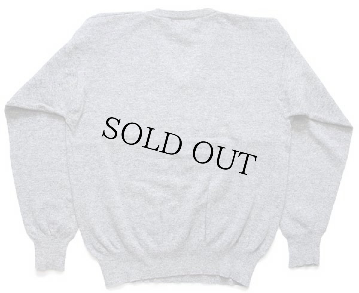 画像2: 80s EddieBauerエディーバウアー Vネック ラムウールニット セーター グレー L (2)