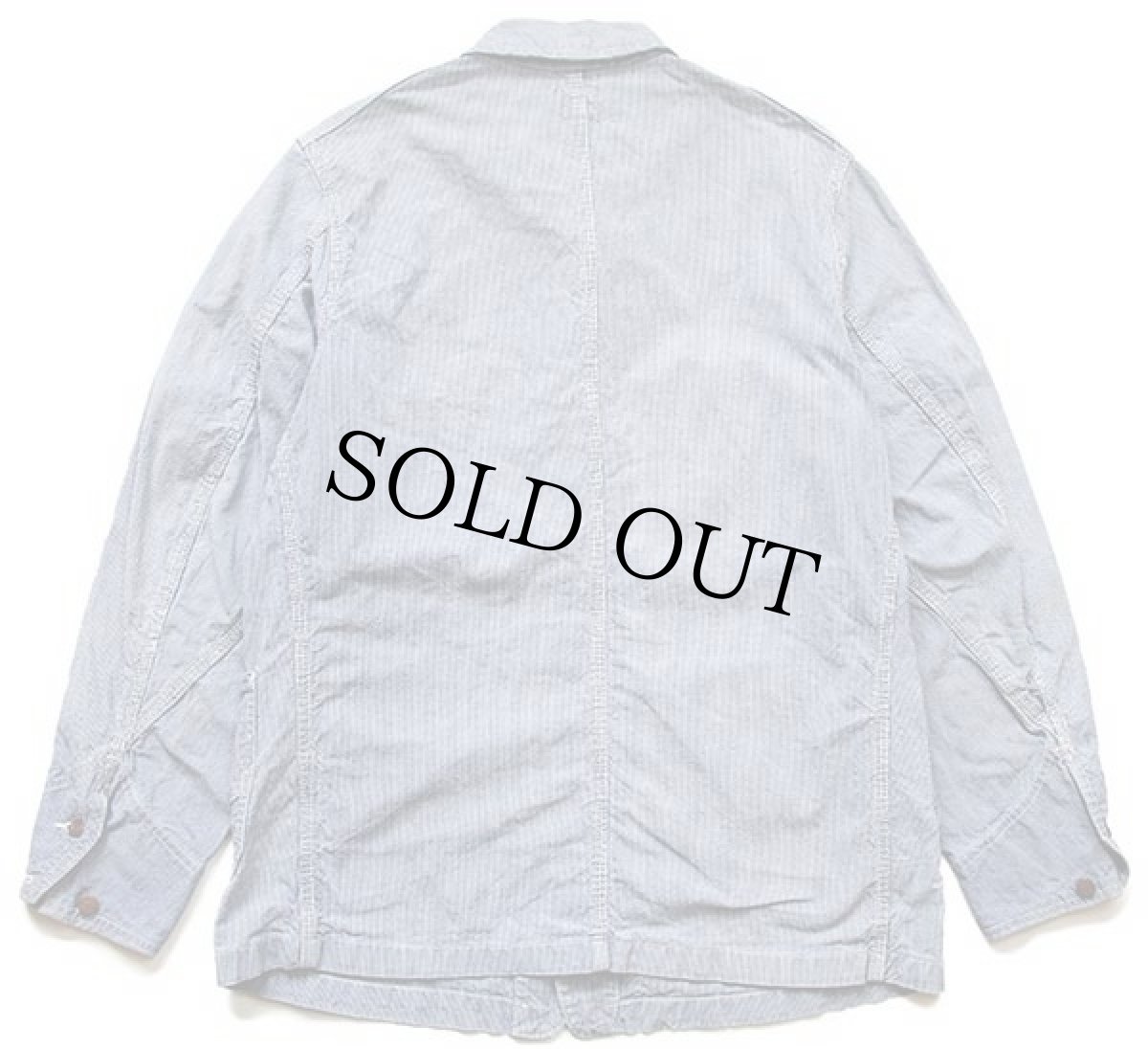 画像2: 60s USA製 Leeリー 96-J ピンストライプ カバーオール 40 (2)