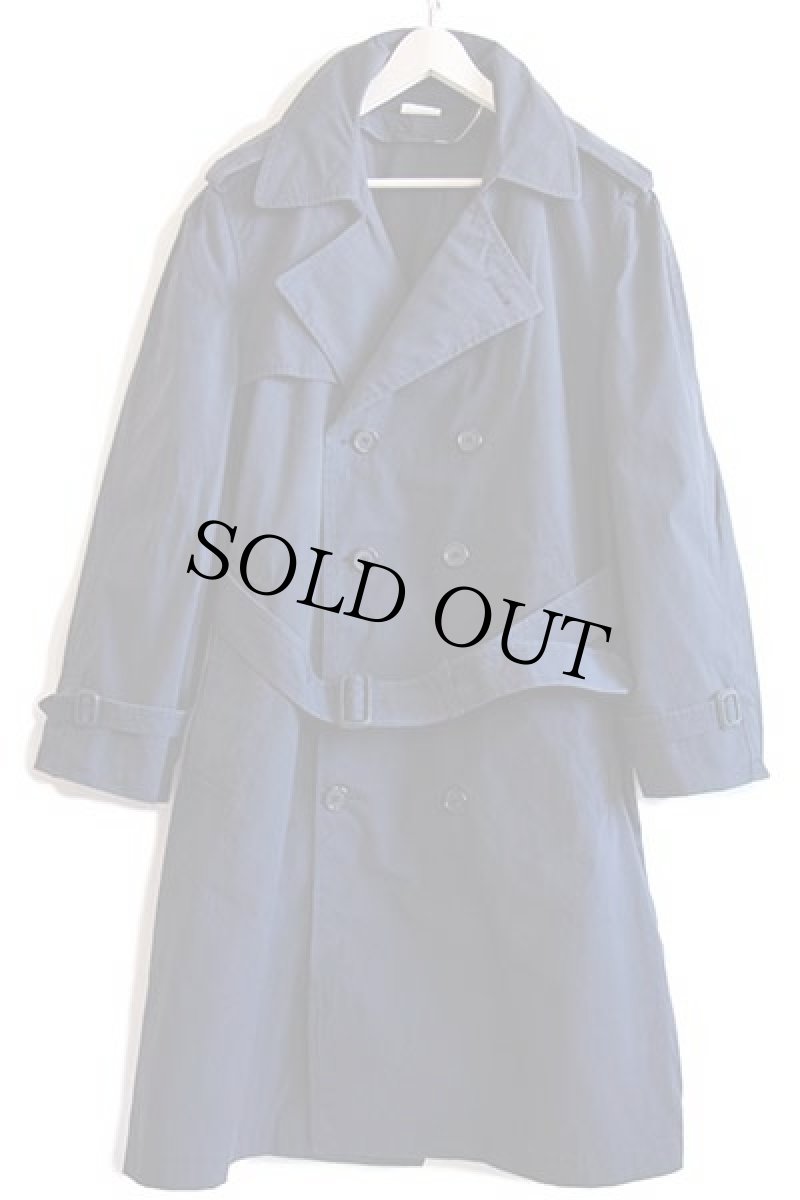 画像2: 90s 米軍 USAF オールウェザー トレンチコート 紺 46R★レインコート (2)