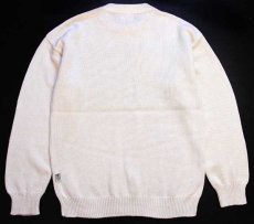 画像2: 90s USA製 LIMITED EDITION American Clothing 星条旗 コットンニット セーター ナチュラル L (2)