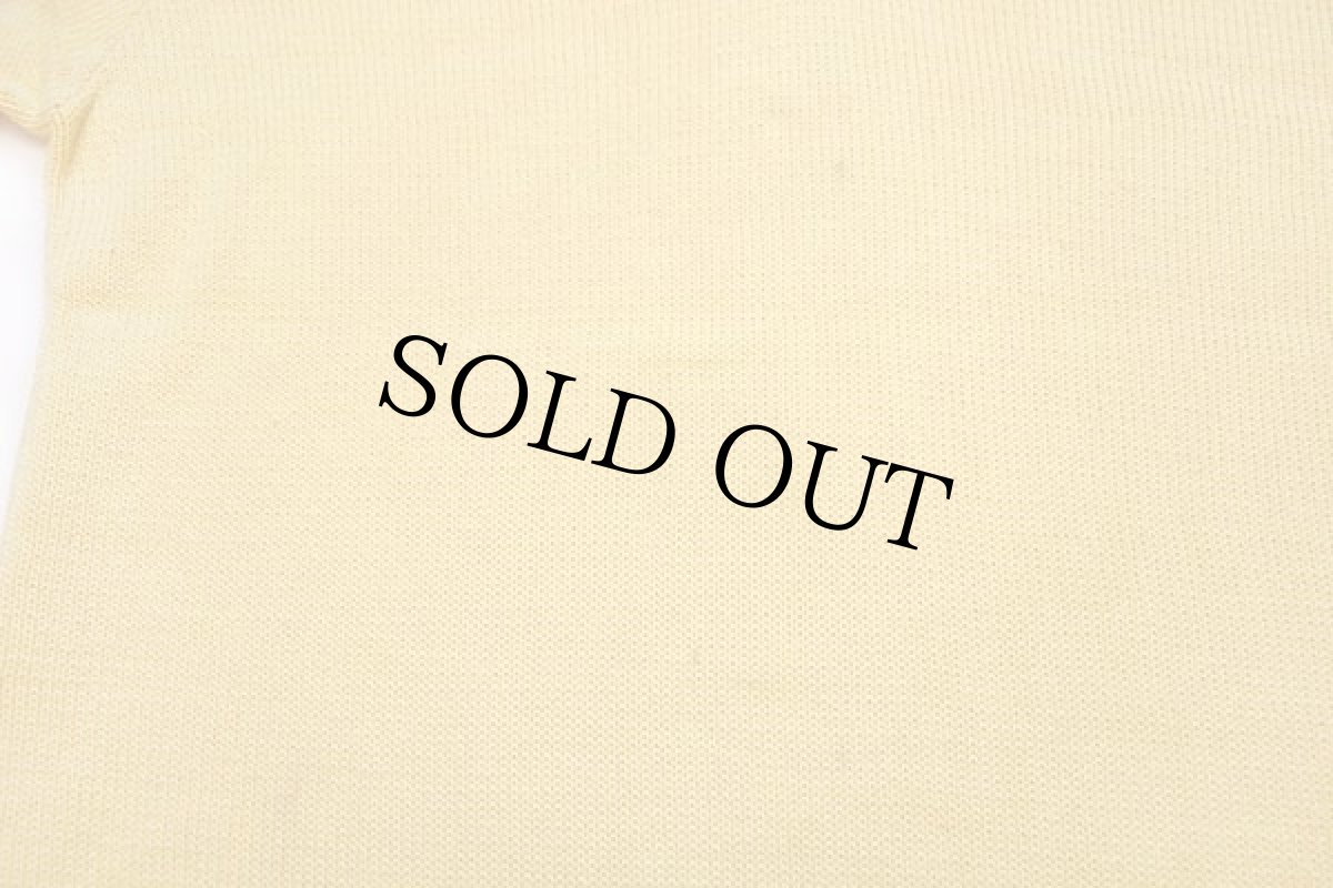 画像4: 80s EddieBauerエディーバウアー 無地 Vネック コットンニット セーター イエロー (4)