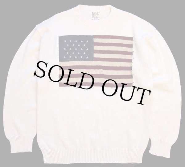 90s USA製 LIMITED EDITION American Clothing 星条旗 コットンニット 