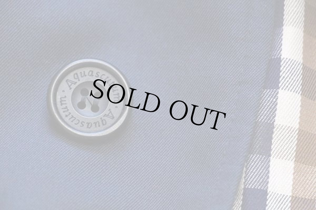 画像5: 英国製 Aquascutumアクアスキュータム チェックライナー ステンカラーコート 紺 44★バルマカーン (5)