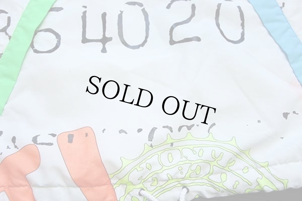 画像6: 90s CRAZY CREEK 蛍光 全面プリント プルオーバー 中綿入り ナイロンジャケット (6)