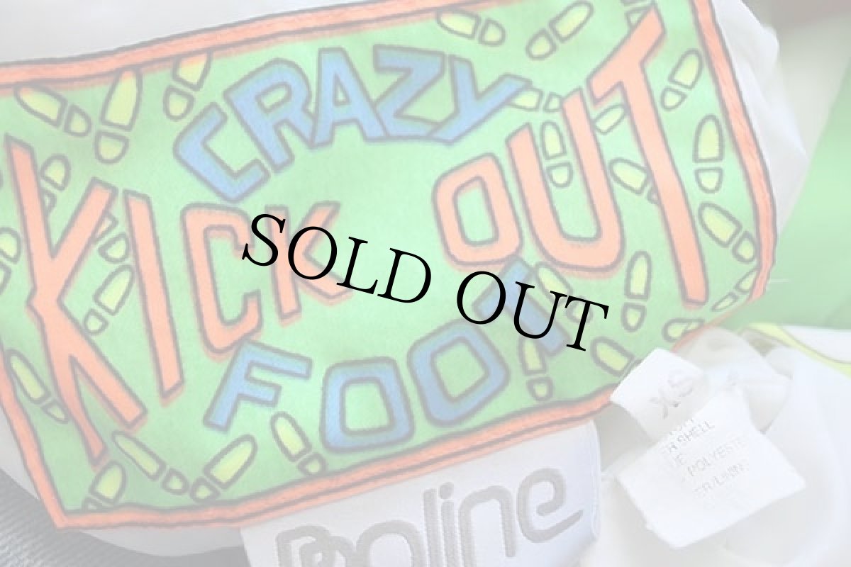 画像4: 90s CRAZY CREEK 蛍光 全面プリント プルオーバー 中綿入り ナイロンジャケット (4)