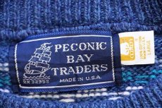 画像4: 90s USA製 PECONIC BAY TRADERS 編み柄 コットンニット セーター L (4)