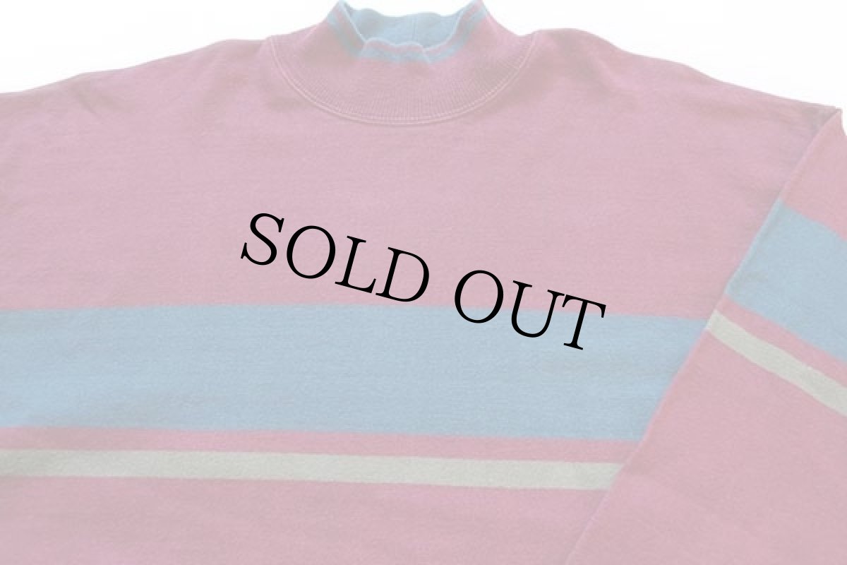 画像3: 80s USA製 L.L.Bean モックネック ヘビー コットン スウェット バーガンディ LT (3)