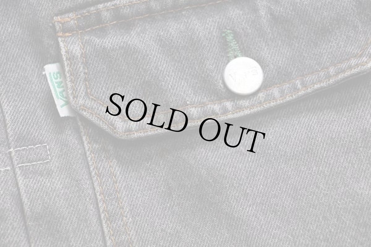 画像5: 90s イタリア製 VANS JEANS バンズ ファーストタイプ 先染め ブラック デニムジャケット S (5)