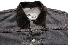 画像3: 90s イタリア製 VANS JEANS バンズ ファーストタイプ 先染め ブラック デニムジャケット S (3)