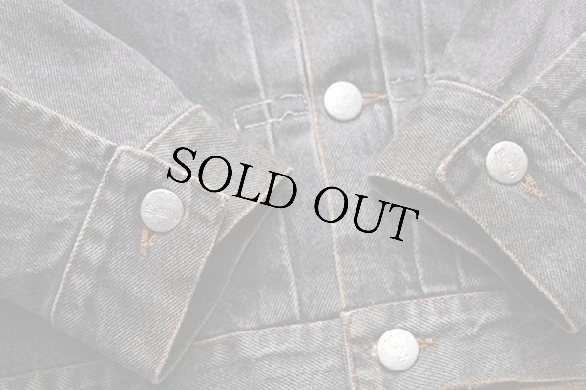 画像7: 90s イタリア製 VANS JEANS バンズ ファーストタイプ 先染め ブラック デニムジャケット S (7)