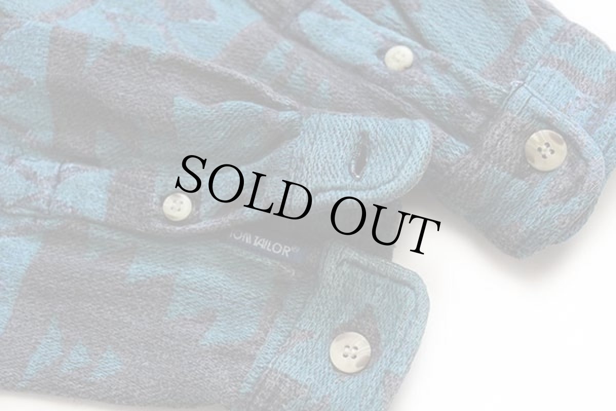 画像6: 90s TOM TAILOR ネイティブ柄 コットン フランネルシャツ L (6)