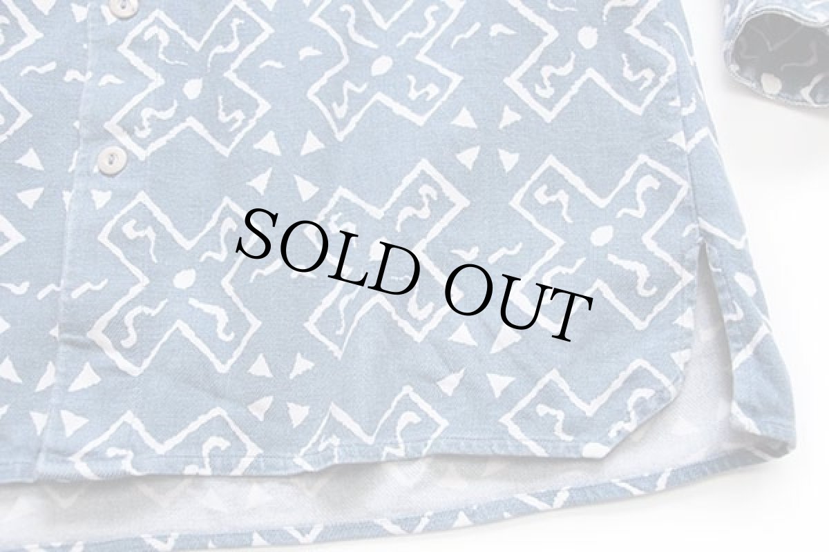 画像5: 90s BASIC 3K SYSTEM 総柄 コットンシャツ (5)