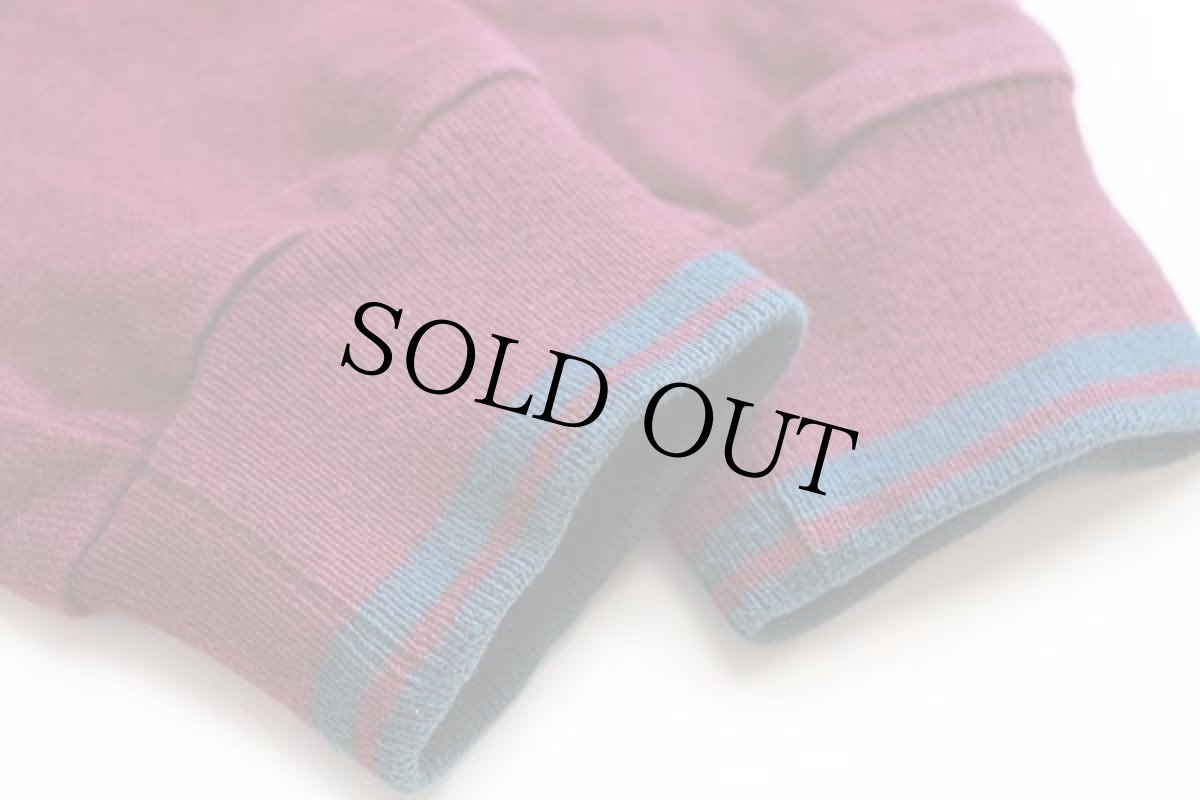 画像6: 80s USA製 L.L.Bean モックネック ヘビー コットン スウェット バーガンディ LT (6)