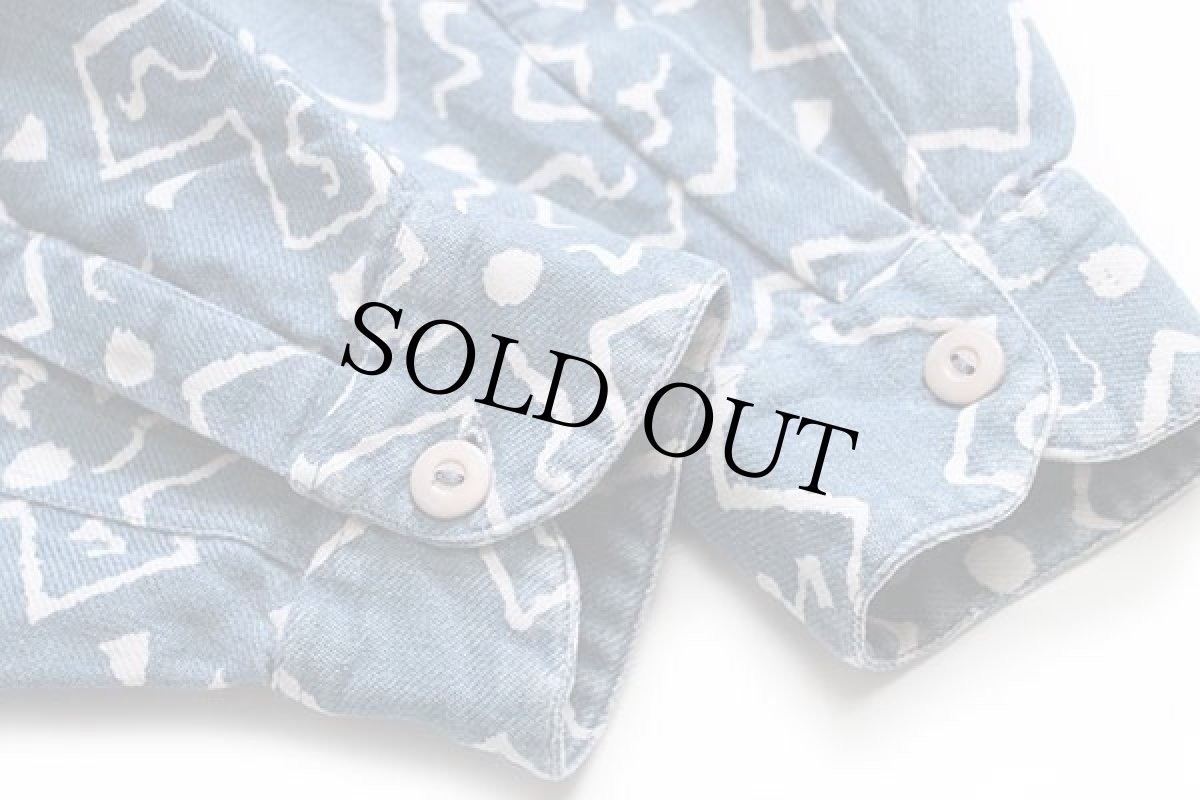 画像6: 90s BASIC 3K SYSTEM 総柄 コットンシャツ (6)