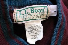 画像4: 80s USA製 L.L.Bean モックネック ヘビー コットン スウェット バーガンディ LT (4)
