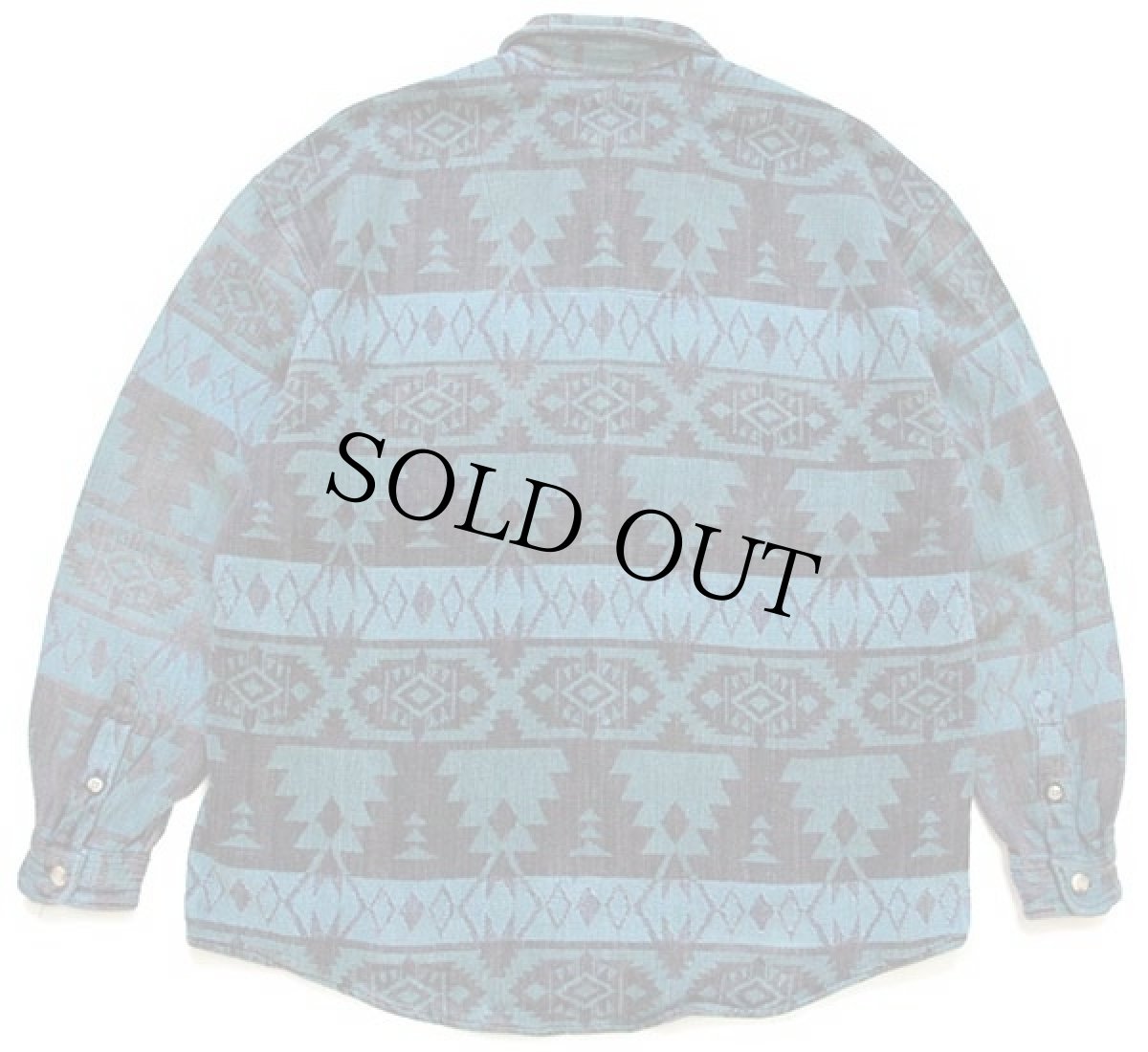 画像2: 90s TOM TAILOR ネイティブ柄 コットン フランネルシャツ L (2)