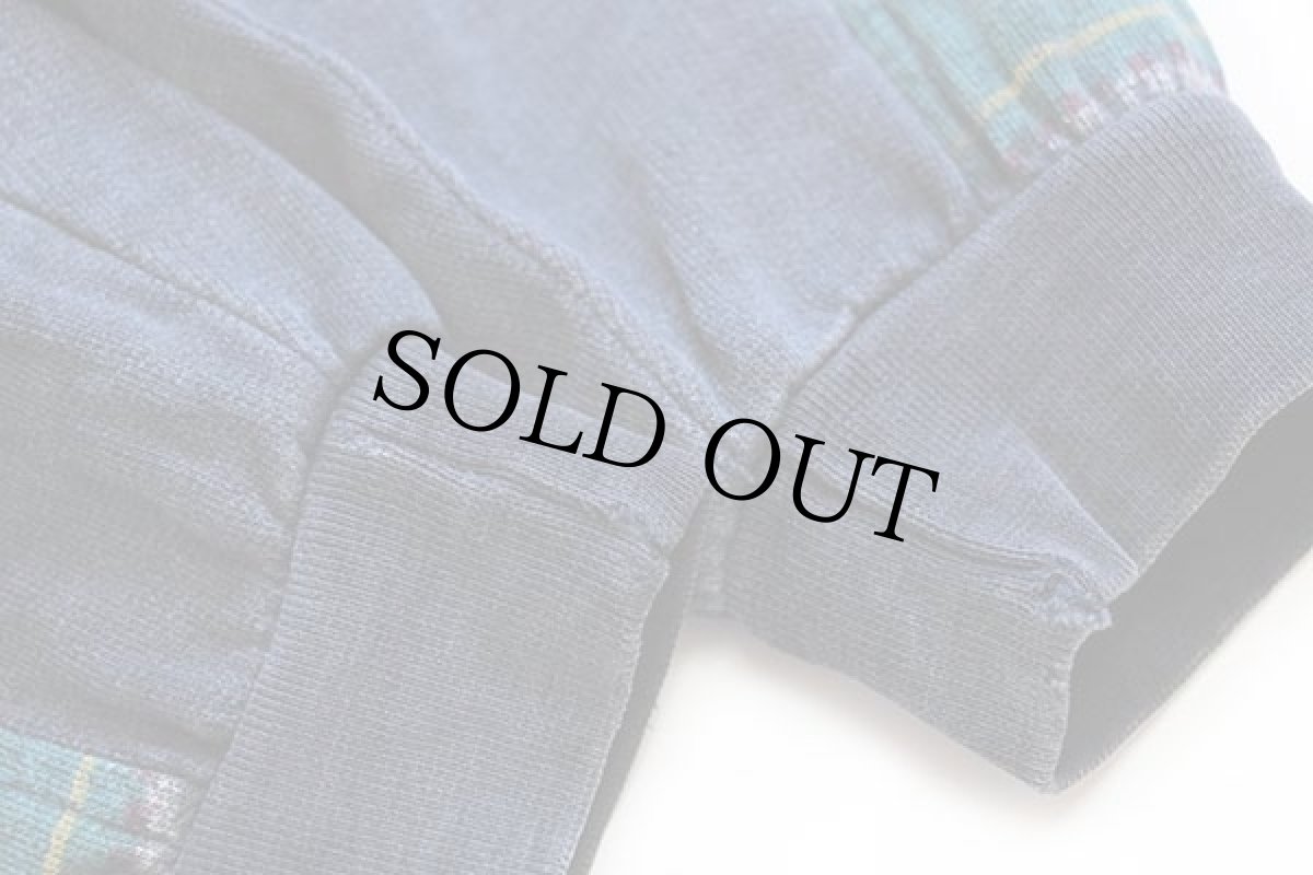 画像6: 90s STEEL&SOFT フォークロア ラグ柄 コットン スウェット L (6)