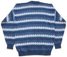 画像2: 90s USA製 PECONIC BAY TRADERS 編み柄 コットンニット セーター L (2)