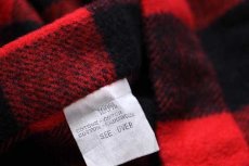 画像5: イタリア製 Larry Parson バッファローチェック ノースリーブ コットン フランネルシャツ 赤×黒 (5)