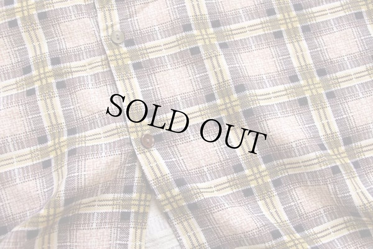 画像5: 60s UNKNOWN チェック コットン プリントネルシャツ 41 (5)