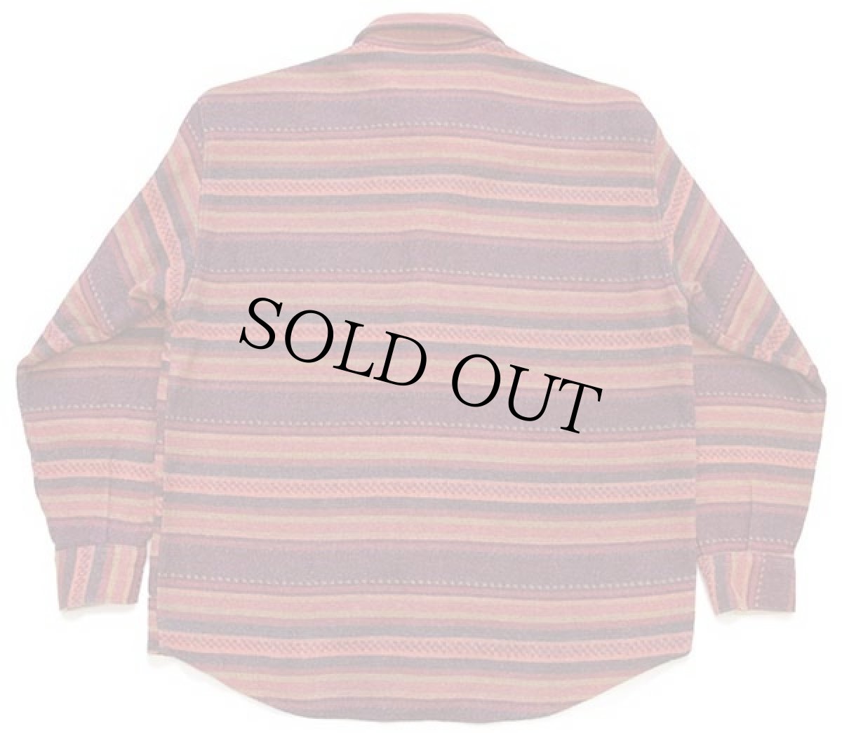 画像2: 90s イタリア製 Marlboro Classics フォークロア ラグ柄 ウール混 シャツ M (2)