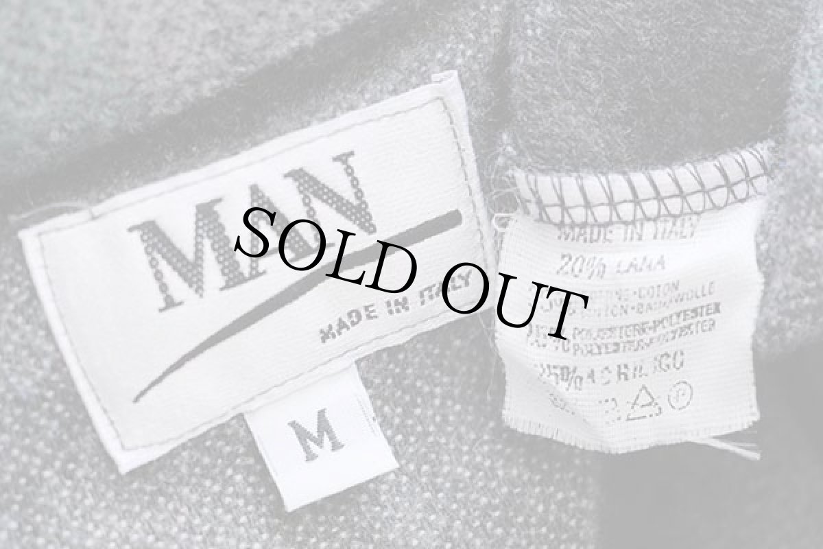 画像4: イタリア製 MAN ラグ柄 ウール混 シャツ M (4)