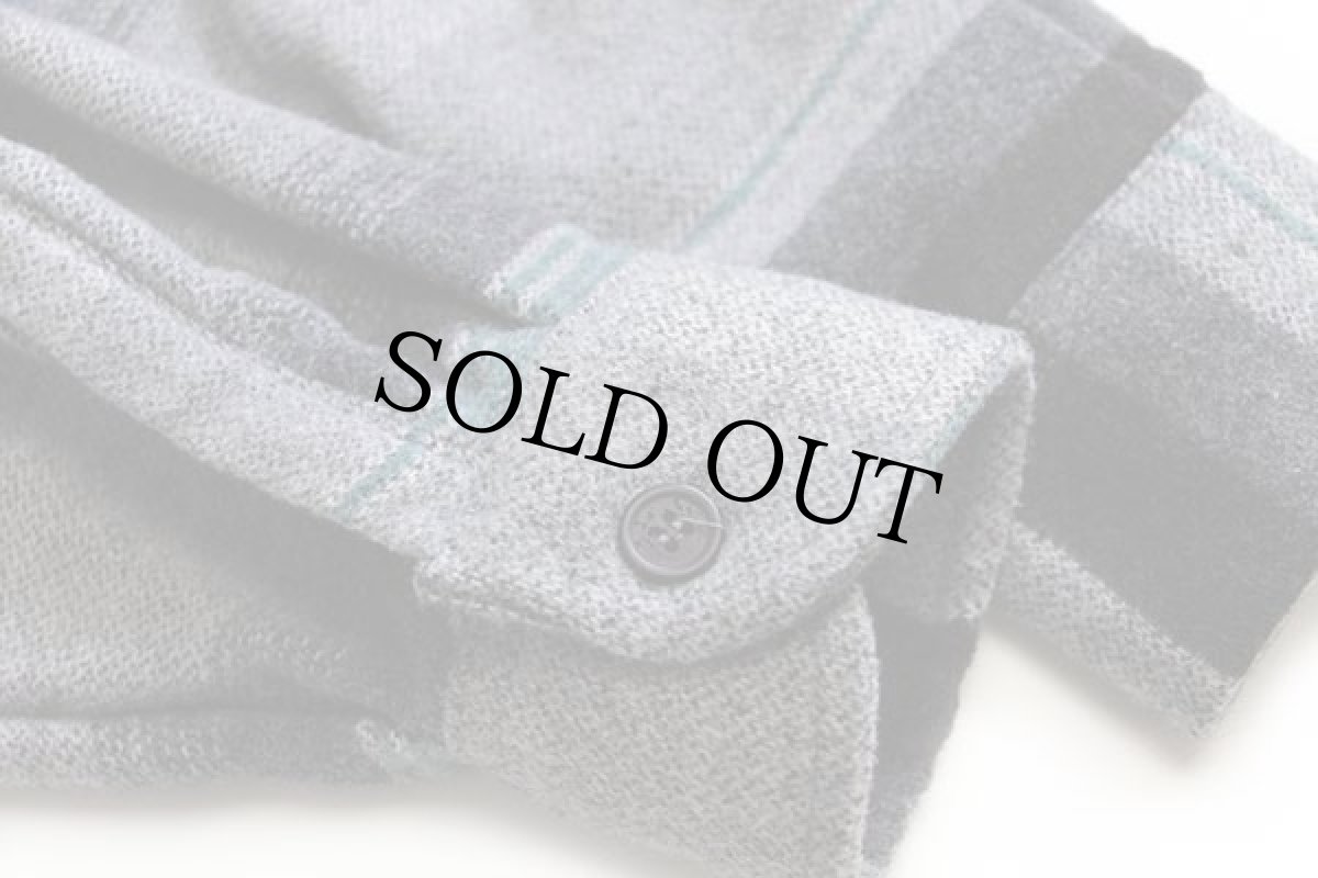 画像6: イタリア製 MAN ラグ柄 ウール混 シャツ M (6)