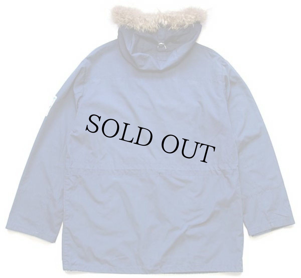 画像2: 70s FJELL SIKKER リアルファー アノラックパーカー 紺 (2)