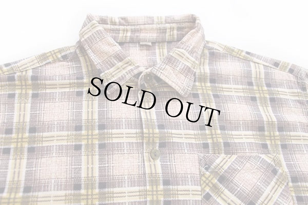 画像3: 60s UNKNOWN チェック コットン プリントネルシャツ 41 (3)