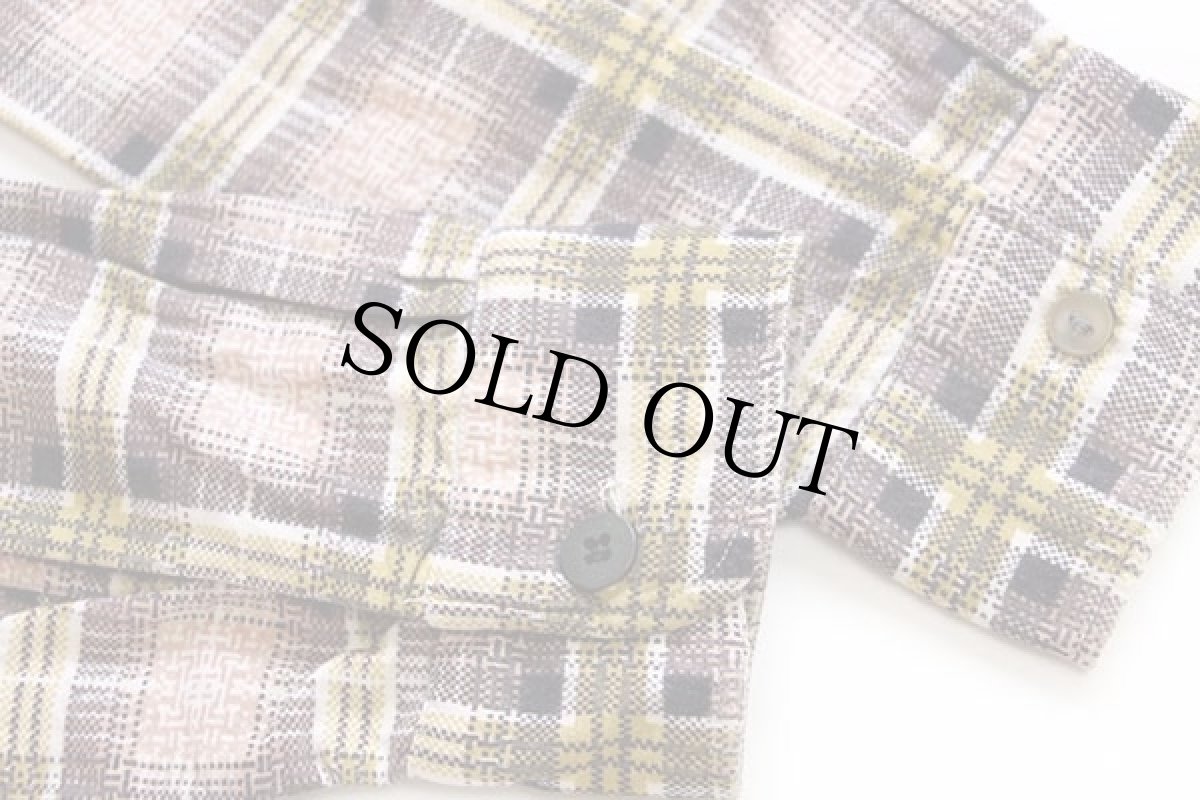 画像6: 60s UNKNOWN チェック コットン プリントネルシャツ 41 (6)