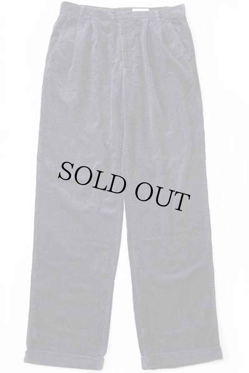 画像2: 90s EddieBauerエディーバウアー ツータック コットン 太畝 コーデュロイパンツ 濃紺 w36 L36 (2)