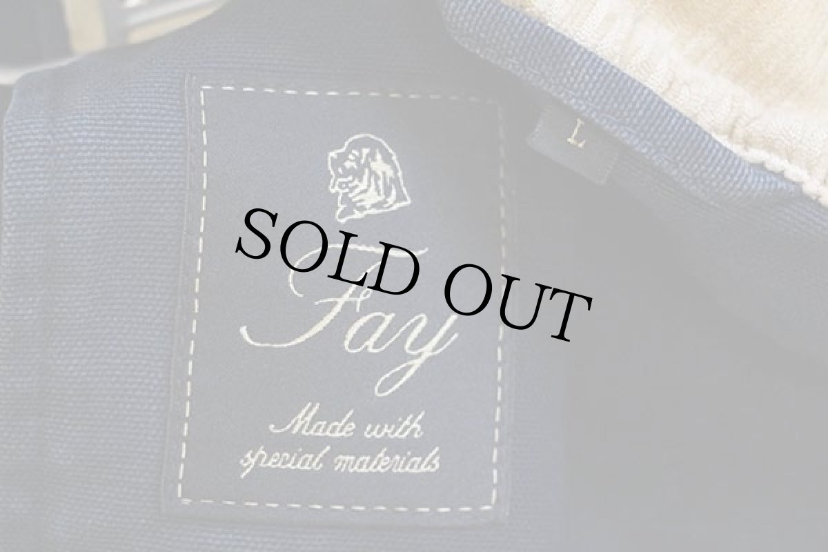 画像4: イタリア製 Fay チンスト付き ダック地 ファイヤーマンコート 紺 L★ジャケット (4)